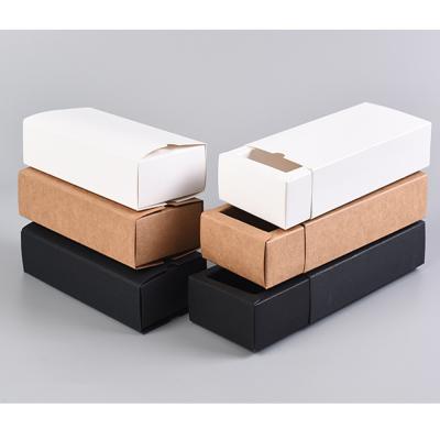 China Cheapest Recyclable Slide Open Drawer Recyclable Kraft Paper Box Brown White Black Kraft Paper Box Packaging for sale