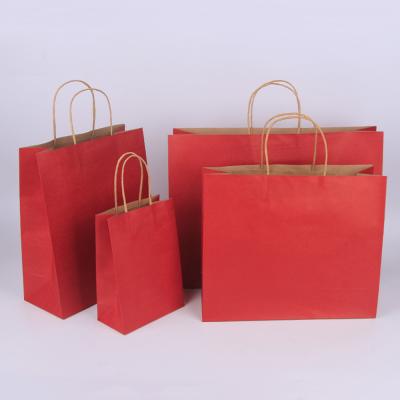 China Small Recyclable Gift Bags With Handle , Custom Paper Bags With Printed for sale