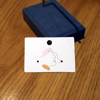 China Wholesale Customize Jewelry Display Card Durable Logo Necklace Earrings Packaging Cardboard Holder Paper Card Jewelry for sale