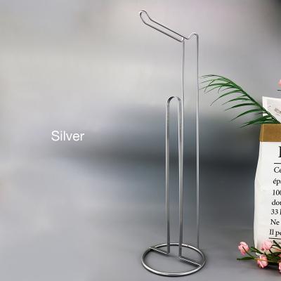 China Modern Factory Price Toilet Kitchen Hand Paper Towel Holder Countertop Iron Paper Holder Stand Metal Rack for sale