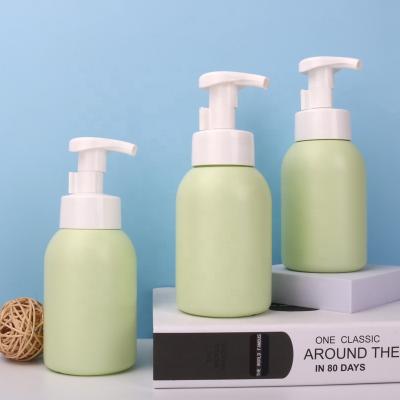 China Silk Screen Printing 200ml 300ml 400ml 500ml Cosmetic Custom Green HDPE Foam Plastic Soap Bottle for sale