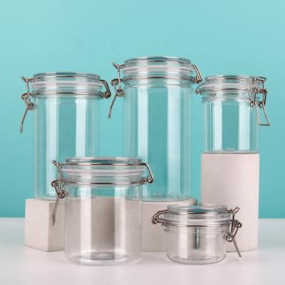 China Household Products Cosmetic Jars 500g Storage Jar 200g 800g 1600g Large Capacity Plastic PET Jars Storage Tank for sale