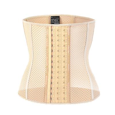 China Black S-3XL Long Torso Corset Tummy Shaper Flat Waist Trainer 4 Hook Row Adjustable Beige Workable Waist Trainer for sale