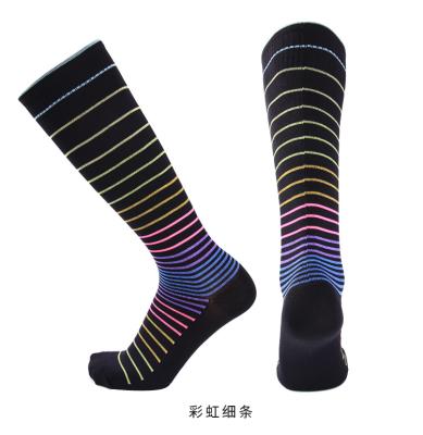 China Rongrong Antibacterial Knee High Compression Soccer Socks For Women Men Custom Compression Socks For Sports for sale