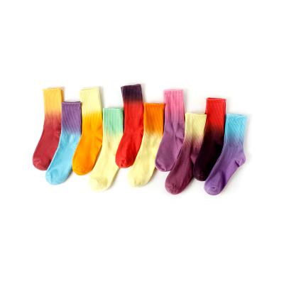 China Antibacterial Hot Selling Unisex Colorful Tie Dye Socks Anti Slip Football Funny Long Socks for sale