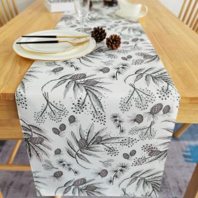 China Professional manufacture high quality stylish printed dining coffee hot sale african leaf printing table runner for sale