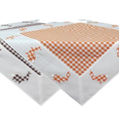 China Embroidery embroidered tablecloth polyester squar tablecloth for Easter for sale