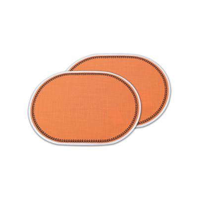 China Wholesale Custom Made Custom Polyester Oval Area Rug Custom Place Mat for sale