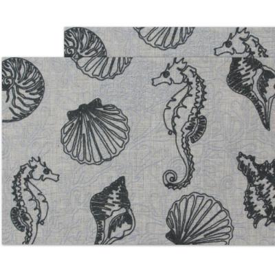 China Sustainable Custom Wholesale Tropical Sealife Embroidered Polyester Place Mat for sale