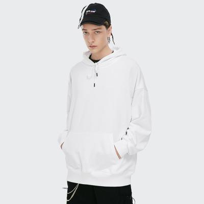 China Custom Printed Hoodies QUICK DRY Cotton Logo Sweatshirts Oversized Hip Hop For Men White for sale