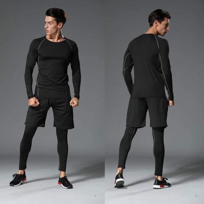 China Fashion Breathable New Design Men Fitness Training Viable Quick Dry Suit Set Wear for sale