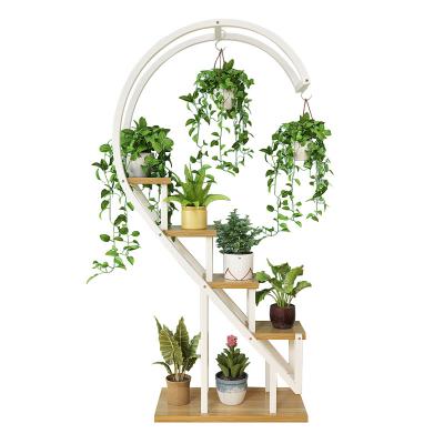 China DEEPBANG Modern Easy Assemble Metal Wall Mounted Flower Potted Plant Stands Indoor Plug Plant Buries Rack For Living Room Decoration for sale