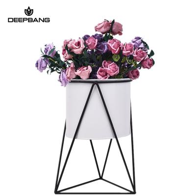 China Hot Selling Deepbang Living Room Floor Plant Rack Iron Style Iron Frame Flower Pots Modern Nordic Outdoor Balcony Indoor Stand For Modern Home for sale