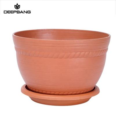 China CLASSIC Multicolor Decorative Ceramic Plastic Resin Plant Small Garden Deepbang Shaped Flower Pots For Planters for sale