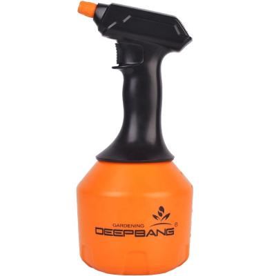 China Garden Tool Deepbang 1L Orange Spout Hand Pump Portable Plastic Adjustable Electrostatic Pressure Mist Sprayer With Bottle for sale