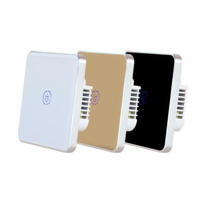 China Crystal Glass Touch Sensitive Home Automation Zigbee Switch No Neutral For Smart Home for sale