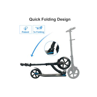 China High Quality Max Load Foldable 100kg Folding PU Big Wheel Kick Scooter For Adults for sale