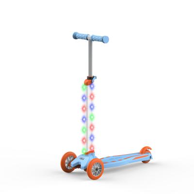 China Stainless Steel Aurora Lights Up Kids 3 Height Adjustment Scooter with Led Light for sale