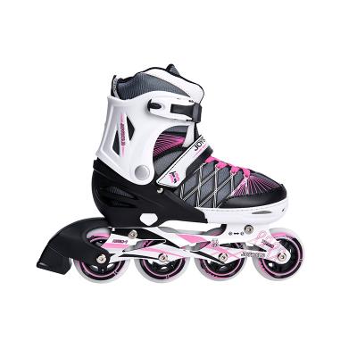 China OEM Factory PP Integrated Skates Kids Outdoor Adjustable Freestyle Roller Flashing Shoes for sale