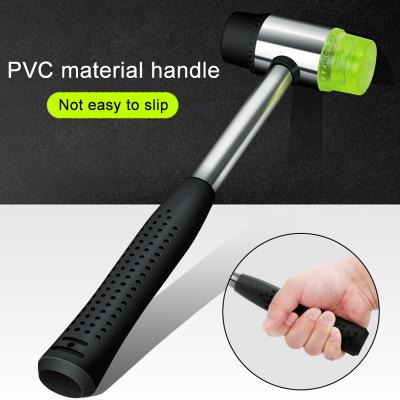 China Pick Hammer 30mm Rubber Hammer Double Faced For Working Window Nylon Glazing Hammer With Round Head And Non-slip Handle DIY Tool for sale