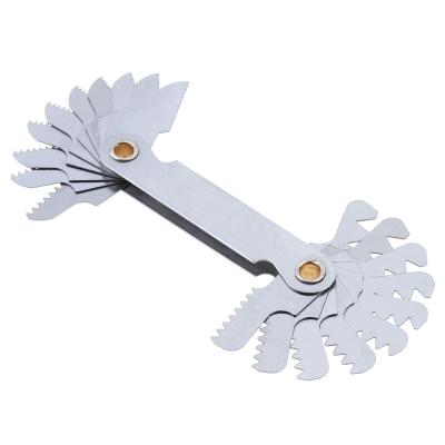 China For Industrial Imperial Gauges 20pcs/set Stainless Steel Wire Gauge 55 Degree Screw Pitch Gauge With 4-48 Blades Range For Industrial Gauge for sale