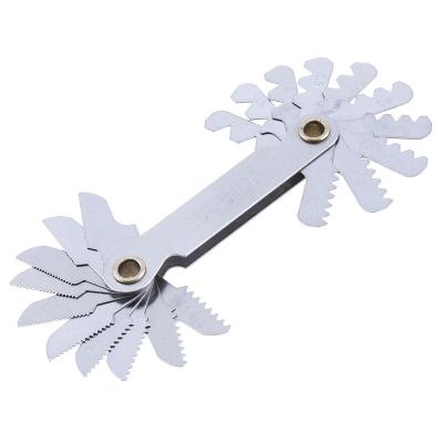 China For Industrial Gauge 20pcs/set Metric 60 Degree Screw Pitch Gauge Stainless Steel For Industrial Gauge With 0.5-7.0 Blades Range for sale