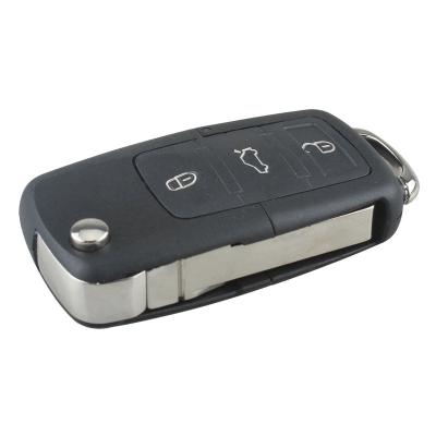 China Case no. Black 3 Button Smart Remote Replacement Key Chip With Uncut Car Flip Key Fit For V-olksw-Agen M-K5 BAYD235 for sale