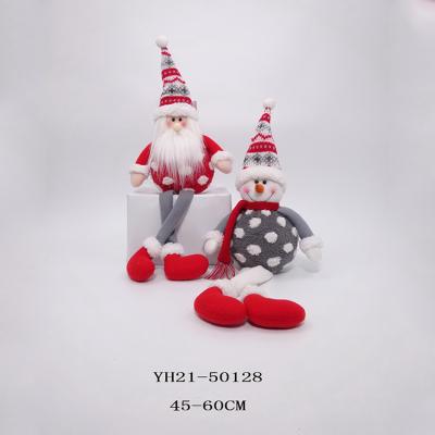 China 45/60CM Customized Christmas Santa Claus &Snowman Sitting Position Christmas Indoor Family Dedcoration for sale