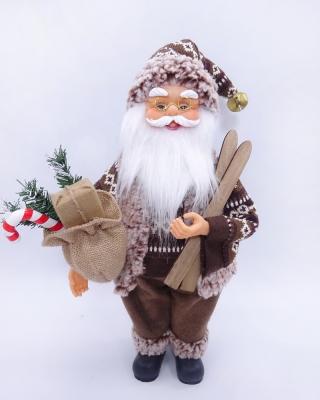 China 2022 40cm Artificial Wool Santa Claus Gigurine Gift Christmas Elves Dolls Ornaments Christmas Decoration YH22-50147 for sale