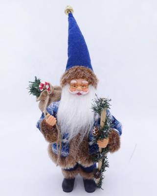 China 2022 30cm Artificial Wool Christmas Santa Claus Gigurine Gift Christmas Elves Dolls Ornaments YH22-50133 for sale