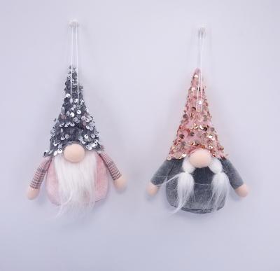 China 2022 Polyester Velvet Sequin Christmas Decoration Home Christmas Gnome Hanging Decoration YH22-50203-1-2 for sale