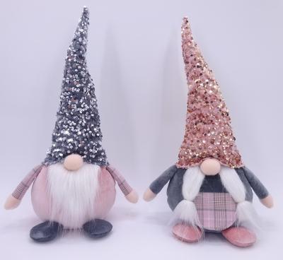 China 2022 Polyester Velvet Sequin Christmas Decoration Home Decoration Gnome Indoor Decoration YH22-50200 for sale