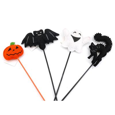 China 100% poliester felt 30CM felt pumpkin / ghost / bat / cat insert Halloween decoration for sale