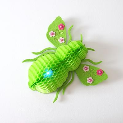 China China Good Quality Green Worm Origami Paper Honeycomb Christmas For Christmas Ornament for sale