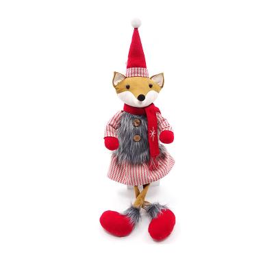 China Plush Customized Christmas Doll Christmas Plush Fox Doll Decoration Christmas for sale