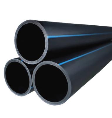 China 10 inch corrosion resistant black pe hdpe pipe with yellow tape price per foot for sale