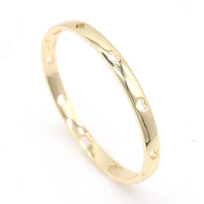 China Trendy Fashion Trendy Gold Plated Charm Jewelry New Arrival Elegant Heart Gold Hollow-carved Bracelets for sale