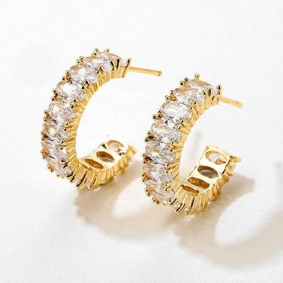 China CLASSIC European and American fashion popular geometric c-shaped earrings female jewelry for sale