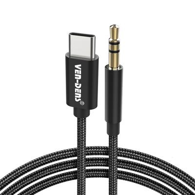 China Multifunctional Audio Protective Case 3.5mm Jack Cable 1.5M USB Type C to 3.5mm USB C Earphone Car Stereo to Aux Cord. cable for sale