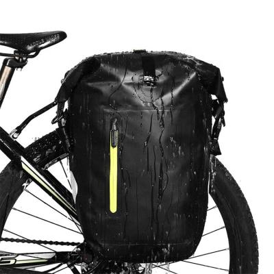 China Generous Waterproof Saddle Bag Waterproof 25L Capacity Bicycle Rear Seat Expandable Rear Seat Shoulder Bag For Cycling Riding for sale