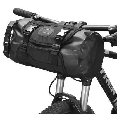 China Black Generous Waterproof Outdoor Front Frame Storage Bag Road Bicycle Bag 6L Capacity Bicycle Handlebar Bag Accessory for sale