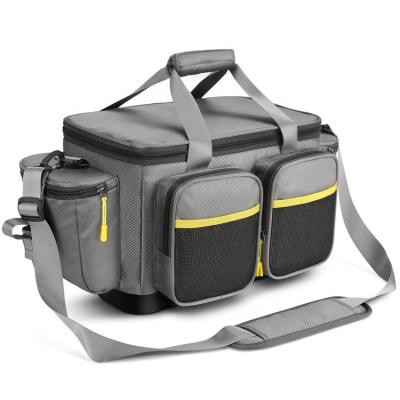 China Generous Capacity Fishing Tackle Bag Polyester Tackle Storage Bag With Suitable Padded Shoulder Strap And Non-slip Base for sale