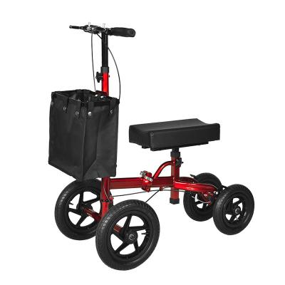 China Folding Folding Wheelchair Elderly Folding Wheelchair Car Knee Roller Bike Quad Stroller for sale