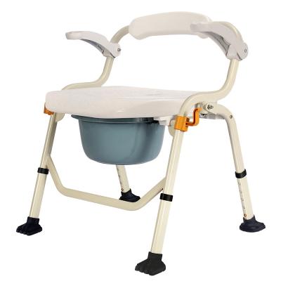 China Pregnant women sturdy and durable comfortable adjustable older household light weight bedpan toilet commode chair indoor for sale