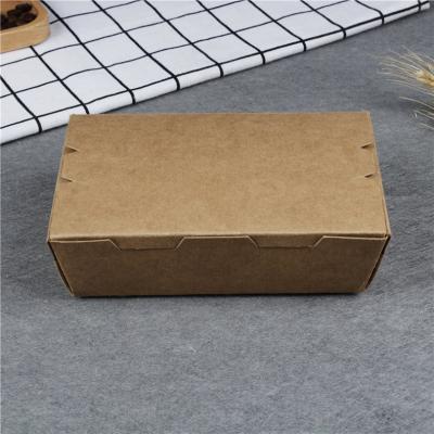 China Biodegradable Biodegradable Kraft Paper Lunch Box , Food Grade Take Away Container Paper Food Box for sale