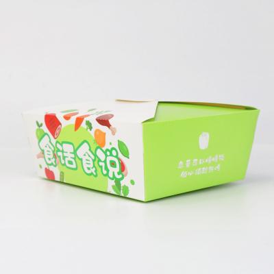 China Water Resistant Disposable Plastic Box Oil Storage Lunch Paper Containers Packaging Box For Cookies for sale