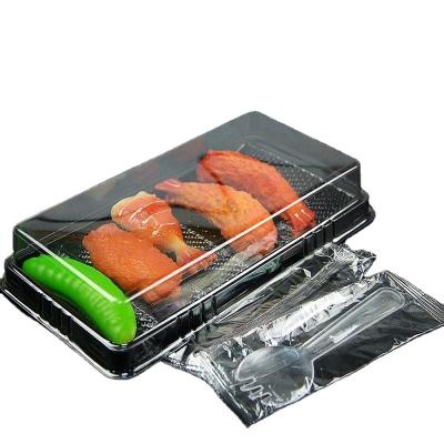 China Recyclable Custom Divided Biodegradable Disposable Plastic Sushi Blister Tray for sale