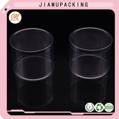 China Recyclable PVC Sewn Pipe Sleeve , Clear Round Sleeve Box , Transparent Plastic Cylinder Sleeve for sale