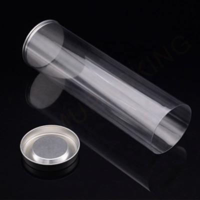 China Christmas Recyclable Round Clear Plastic TinTube Gift Box , Round Cylinder Gift Box for sale