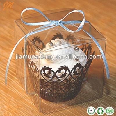 China Disposable Wholesale Custom Clear Single Cupcake Plastic Cake Box for sale